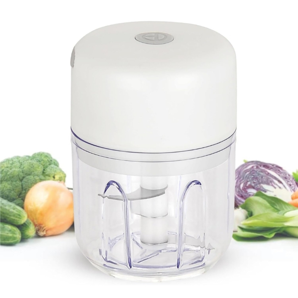 White Portable Electric Food Chopper